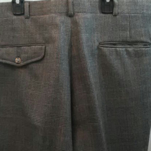 John Alexander Gray Glen Check Wool Pants 36-29 (Made in USA) - Picture 6 of 9